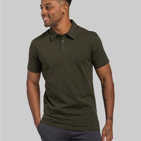 BYLT Basics | Lux Polo Shirt XL Forest Green Short Sleeve - Picture 3 of 12